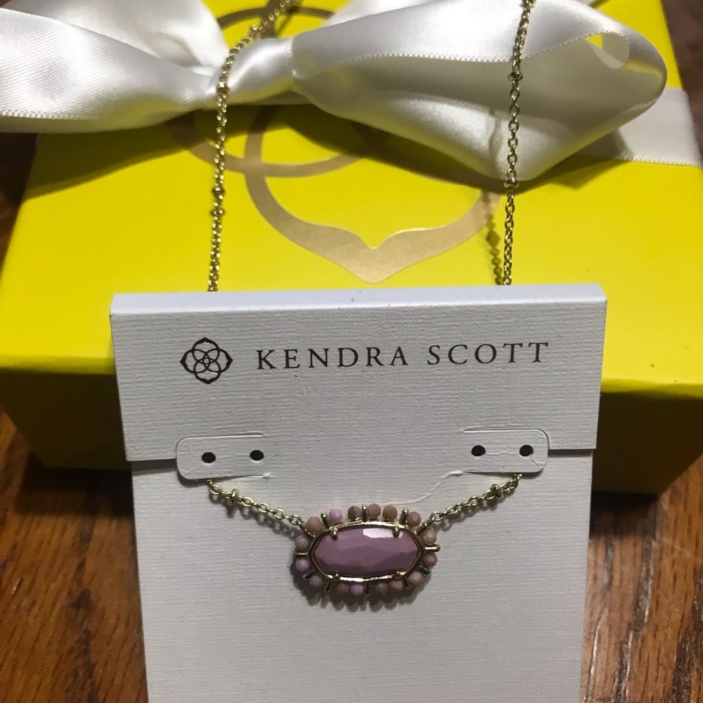 Kendra Scott Pink and Gold Necklace